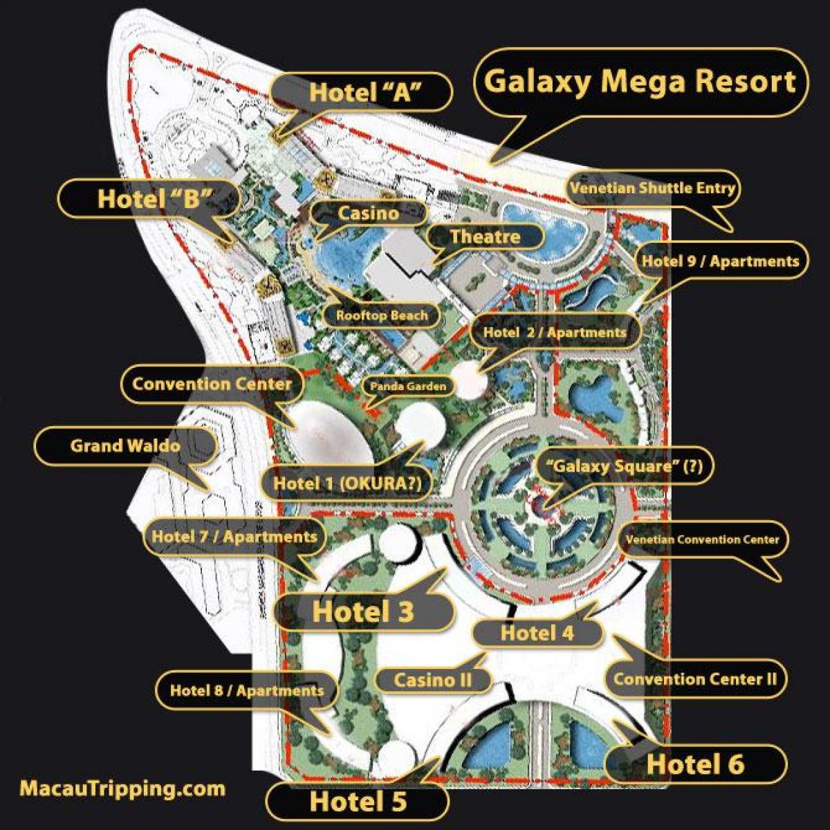 galaxy Macau lattia kartta