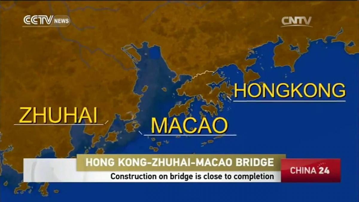 hong kong-Macao bridge kartta