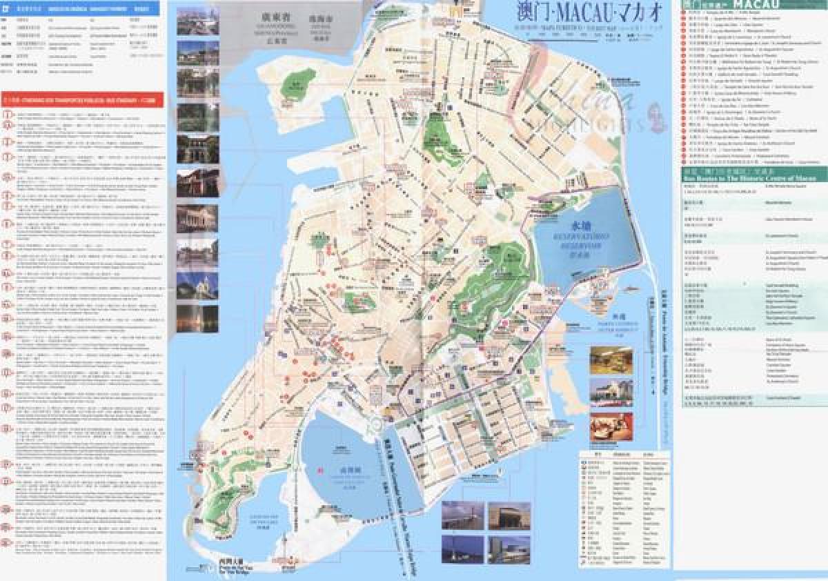 Macao julkinen bussi kuljetus reittejä kartta