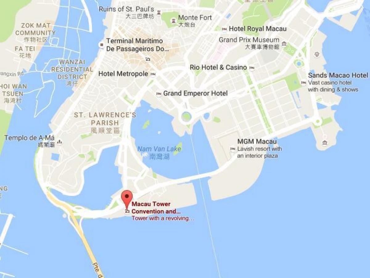 kartta Macau tower