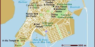 Macao-Kiinan kartta, sijainti