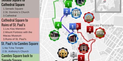 Macao kävely kartta