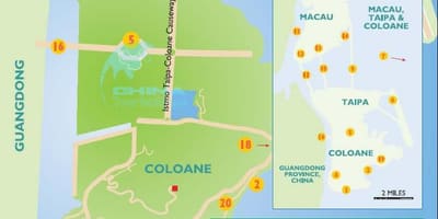 Kartta Macao island