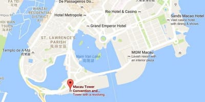 Kartta Macau tower
